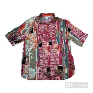 Vintage Bobbie brooks button‎ up top Mens Size L